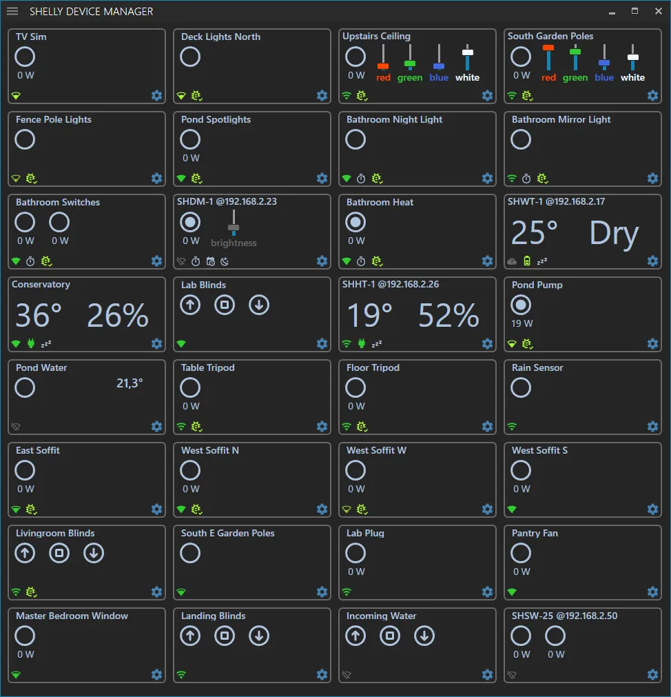 My WPF C# Shelly application